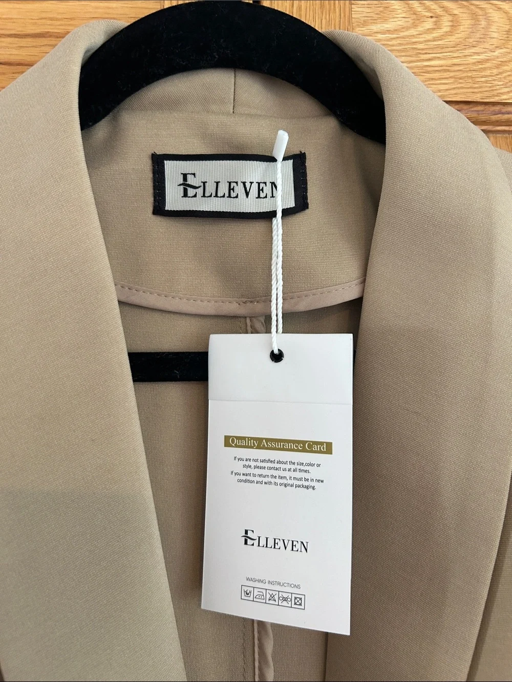 Elleven Women's Tan Single-Button Blazer
